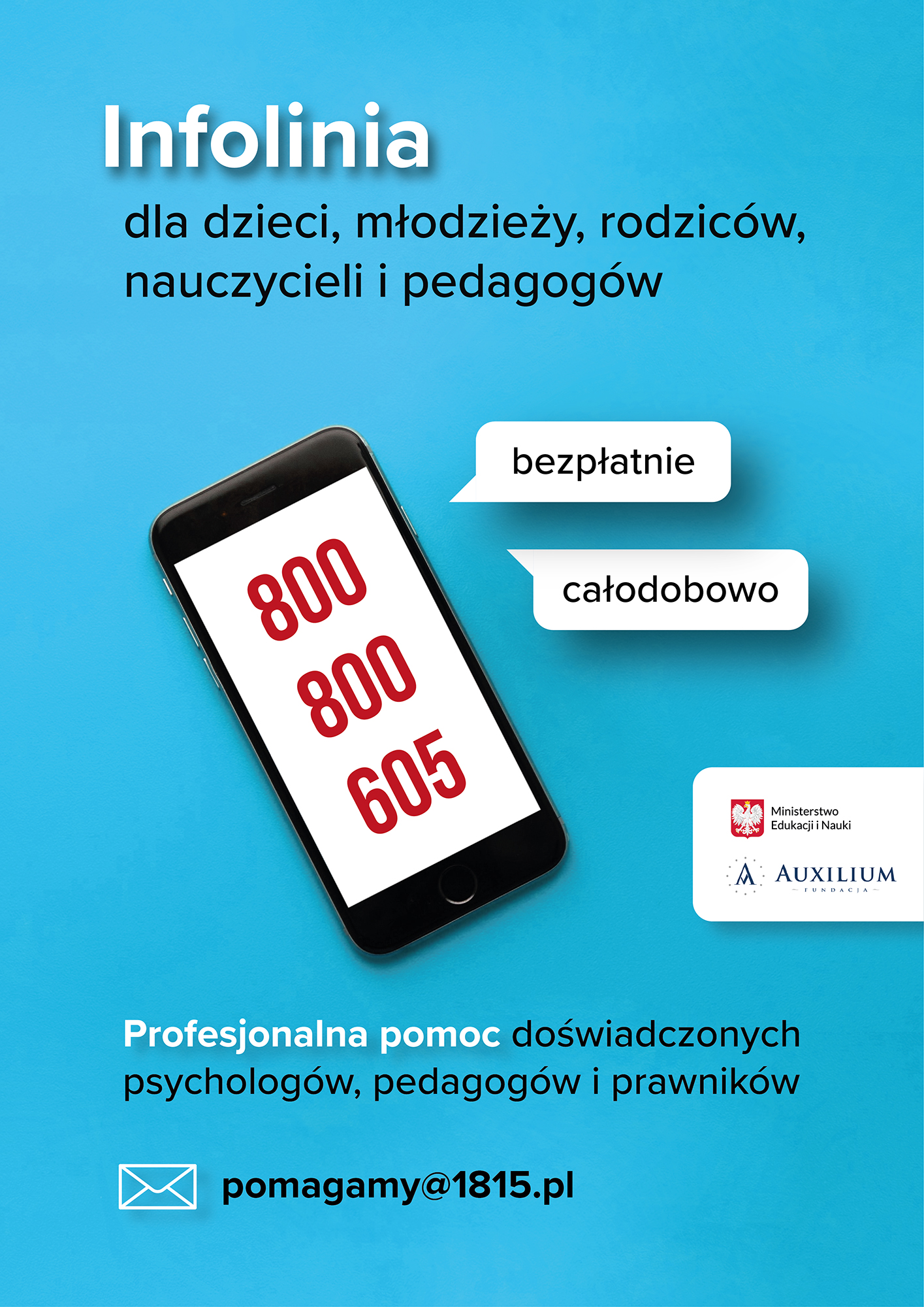 Infolinia dla dzieci, młodzieży, rodziców i nauczycieli