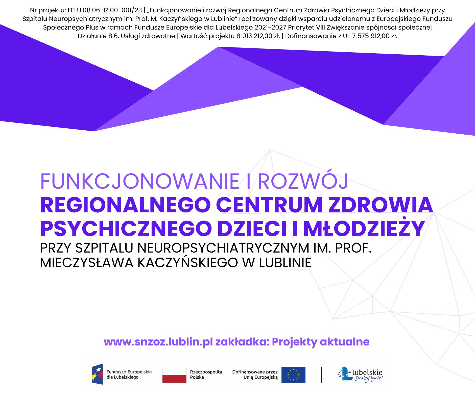 Poradnia w projekcie Regionalnego Centrum Zdrowia Psychicznego Dzieci i Młodzieży!